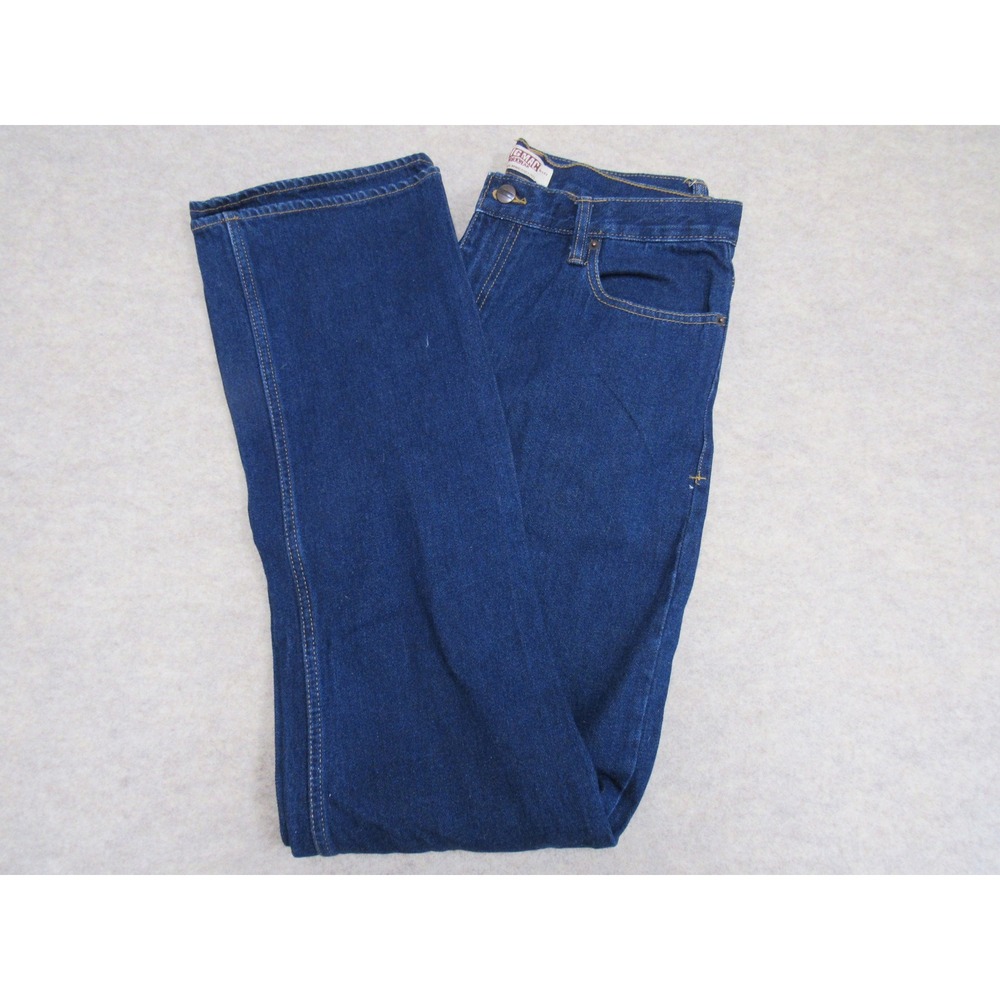 Big Mac Workwear Mens Straight Leg Indigo Blue Denim Jeans 32x34 RN93877